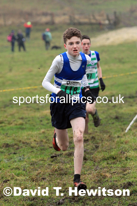Boys under-15s 2022 North Eastern Harrier League, Thornley Farm, Peterlee, County Durham. Photo: David T. Hewitson/Sports for All Pics